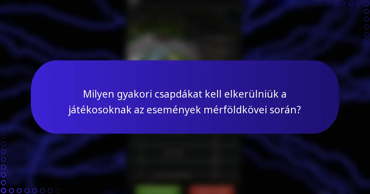 Milyen gyakori csapdákat kell elkerülniük a játékosoknak az események mérföldkövei során?